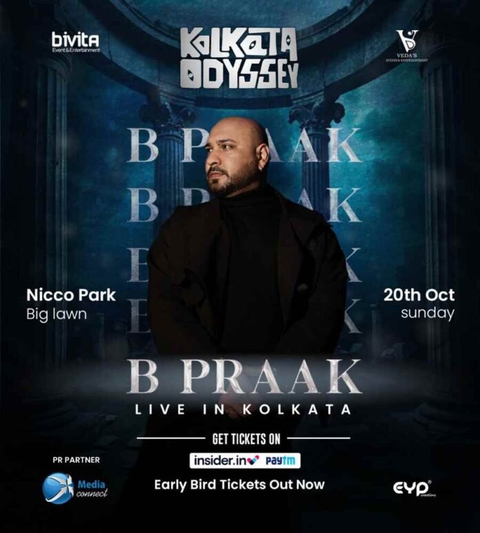 Kolkata to Witness B Praak's Mesmerizing Performance at 'Kolkata Odyssey' on October 20th