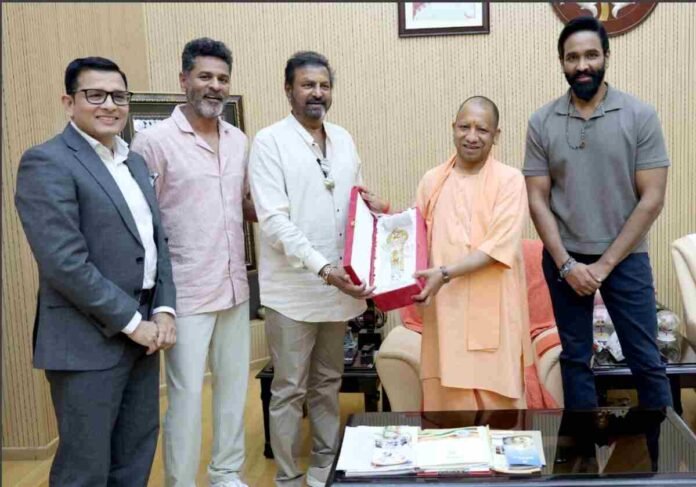 CM Yogi Adityanath reveals June 27 as the release date Vishnu Manchu's Kannappa in Lucknow