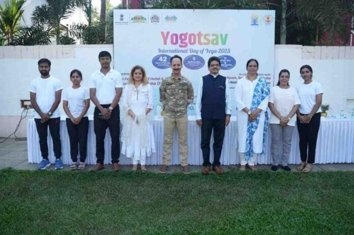 FHRAI Yoga Mahotsav, Goa Yoga Event, International Day of Yoga Countdown, Yoga Mahotsav Goa, Wellness Tourism Goa, Hospitality Yoga, Ministry of AYUSH Yoga, Morarji Desai National Institute of Yoga, Radisson Blu Goa Yoga, Goa Tourism Wellness, Yoga for Hospitality Industry, Common Yoga Protocol, Dr. Joy Pereira, Vishal Pathak, Deepak Narvekar, Dr. Sneha Bhagwat, Dr. Mickey Mehta, Tripti Pawar HRAWI, Payal Swami FHRAI, Yoga in Goa, Wellness Event Goa, Yoga and Tourism, Indian Yoga Tradition, Holistic Well-being, Yoga Demonstration, Yoga Health Benefits, Goa Events May 2025, Hotel and Restaurant Association of India, Yoga for Mental Health, Yoga for Physical Health, Yoga and Immunity, Wellness Hub India, Yoga Tourism India,