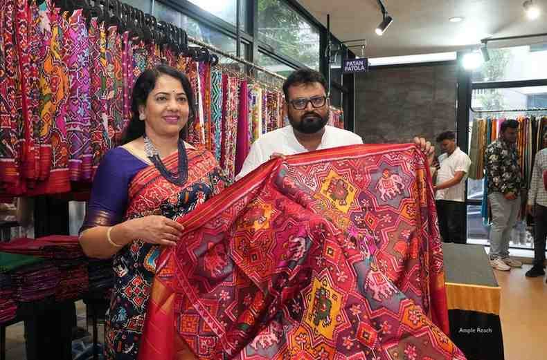 Padma Shri Dr G.Padmaja Reddy, patola art Exhibition, ample reach, Hyderabad