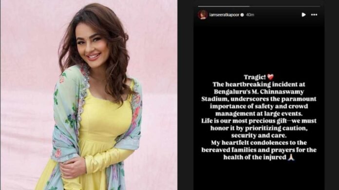 Seerat Kapoor Expresses Heartfelt Grief Over RCB Victory Parade Stampede Tragedy Says, 