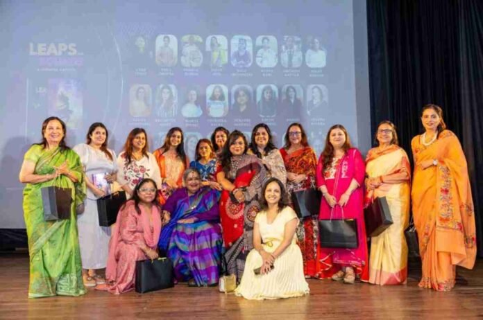 LEAPS AND BOUNDS, Anuradha Kapoor book, Women's inspirational stories, Book launch Kolkata, Empowering women's book, Pursuing passion book, Courageous women stories, Transformation journeys book, Self-belief book, Satyajit Ray Auditorium event, ICCR Kolkata event, Usha Uthup book launch, Inspirational anthology, Overcoming adversity book, LEAPS AND BOUNDS Inspiring Stories of Women Who Took the Leap, Anuradha Kapoor new book, Women entrepreneurs stories book, Book for personal change, Real-life success stories women, Motivational book for women, Book about following dreams, Kolkata events, Indian authors, Anuradha Kapoor, Usha Uthup, Pinky Kapoor, Nehha Fatehpuria, Prerna Fomra, Buy LEAPS AND BOUNDS, Read inspiring women's stories,