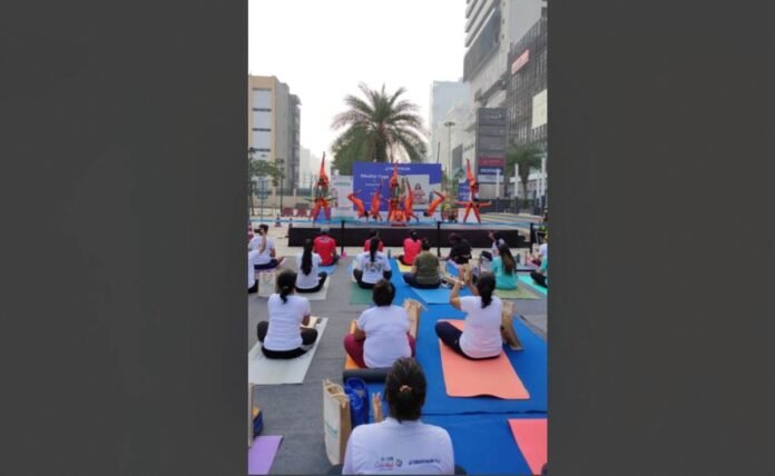Gaur City Mall Celebrates International Yoga Day with Massive Participation; 100+ Yoga Enthusiasts Gather in Sync With PM’s Vision