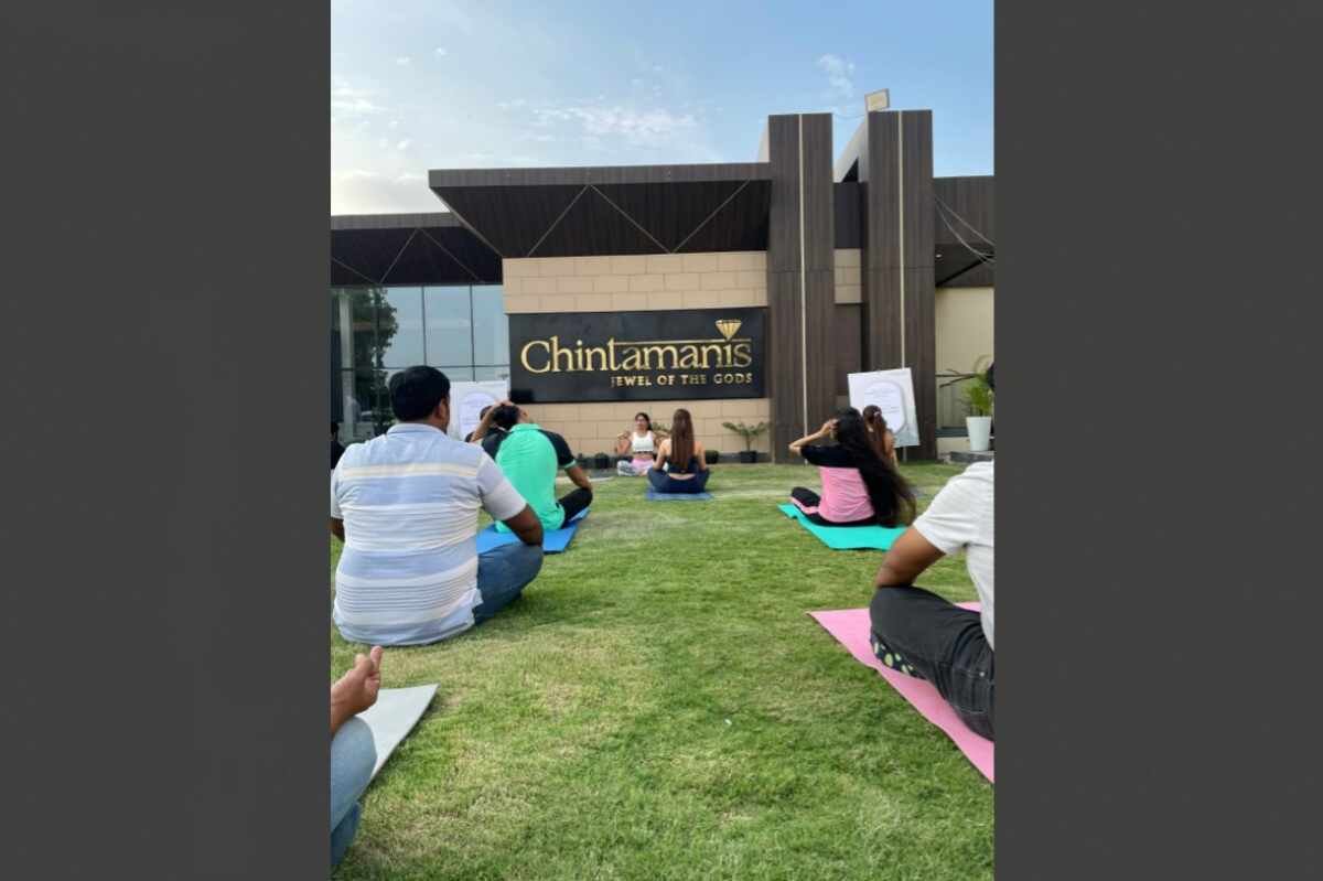 Chintamanis Celebrates International Yoga Day with Employees at Their Dwarka Expressway Construction Site