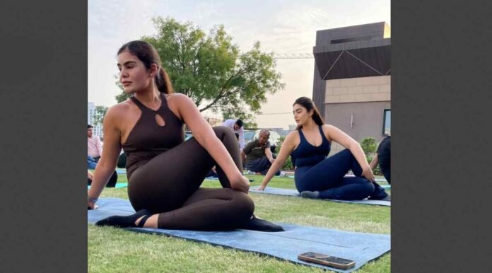 Chintamanis Celebrates International Yoga Day with Employees at Their Dwarka Expressway Construction Site