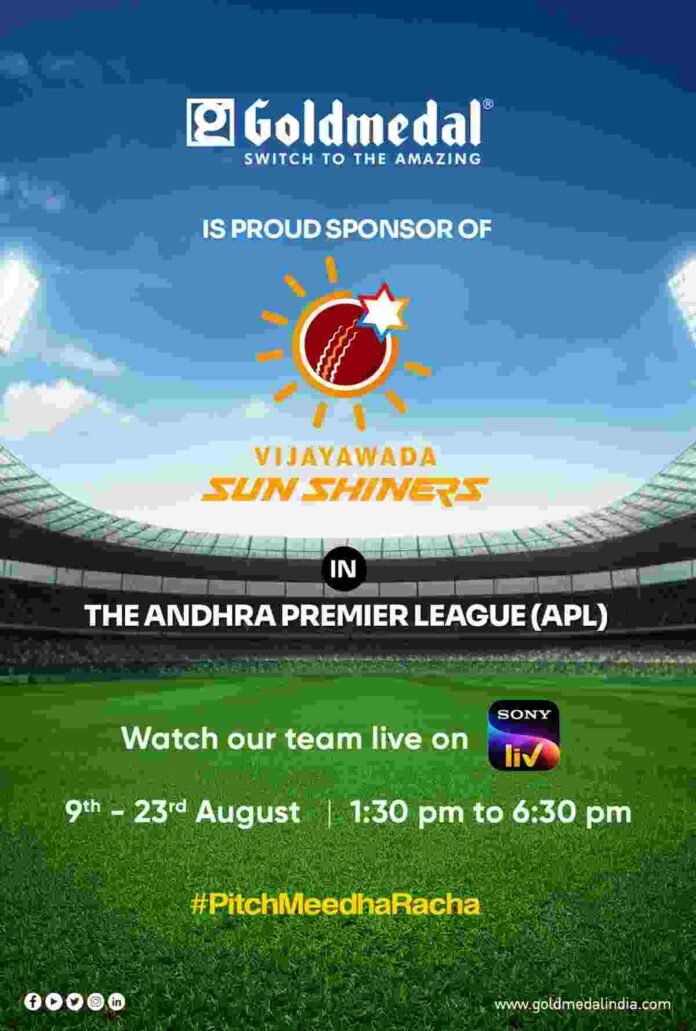 Goldmedal Electricals Partners with Vijayawada Sun Shiners in APL 2025