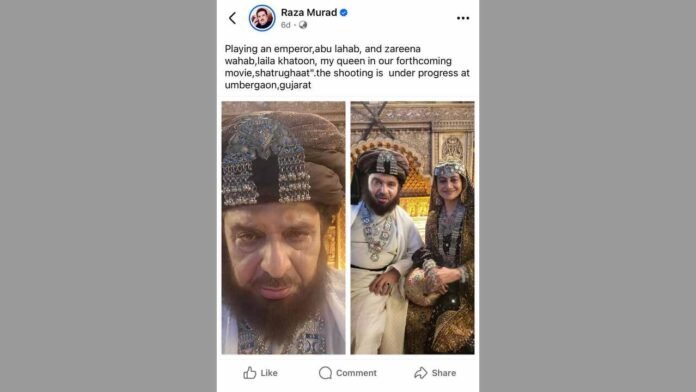 Audiences Strongly Condemn Raza Murad’s ‘Shahenshah Abu Lahaab’ look from The Battle of Shatrughat