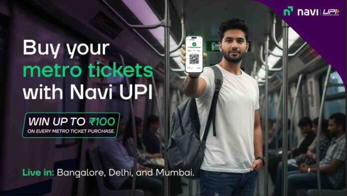 Navi UPI metro tickets, ONDC metro integration, buy metro QR ticket Navi app, Delhi Metro QR ticket, Mumbai Metro digital ticketing, Bengaluru Metro UPI payment, ONDC mobility solutions