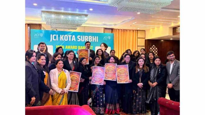 JCI Kota Surbhi, Installation Ceremony 2026, JC Udita Sanwal, JCI India Zone Award Banquet, Women Empowerment Kota