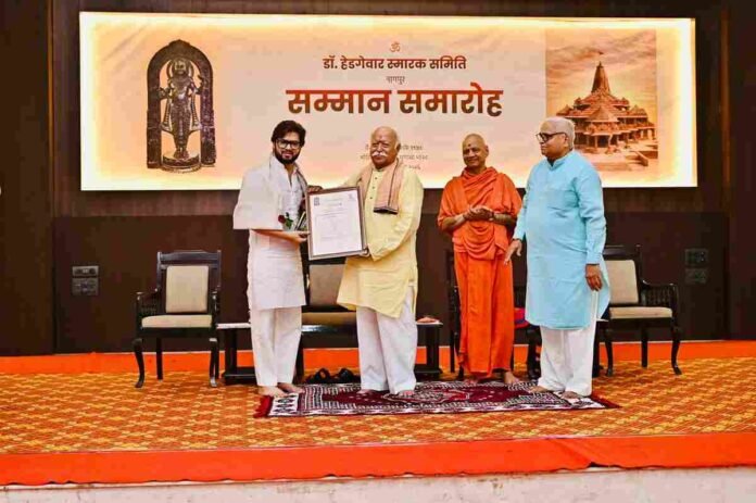 RSS Honours Manish Tripathi Among Key Contributors to Ram Mandir Project