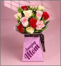 Amazing Mom Rose Box by FlowerAura
