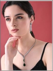 Sayda Jewels Royal Green Sparkle Jewelry Set       