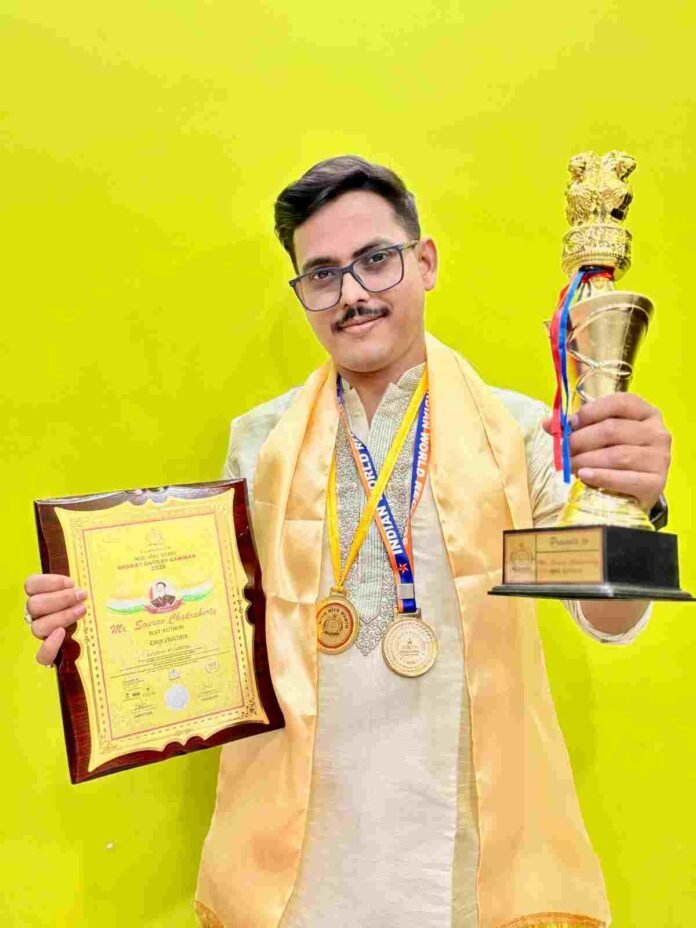 Sourav Chakraborty, Bharat Gaurav Samman 2026, Bengali author award, Asansol author, Indian literature, national literary award, Bengali writer, author honour India, Sanskrit book author, human rights author,Bengal’s Son Sourav Chakraborty ,Author Sourav Chakraborty ,Bengali Author Sourav Chakraborty