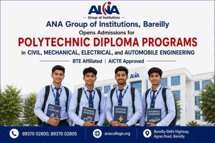 ANA Group of Institutions Bareilly, AI workshop Bareilly, Data Science event UP, B.Tech engineering Bareilly, tech workshops