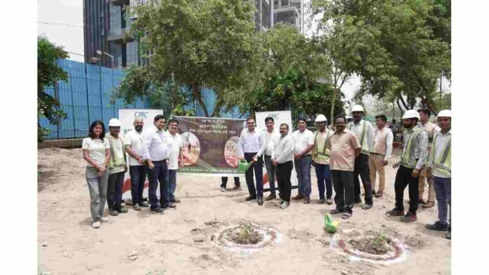 CRC Group, Ek Ped Maa Ke Naam, tree plantation drive Noida, Vriksharopan Mahayagya 2026, CRC The Flagship Sector 140A, UPPCB, environmental sustainability Noida, Satish Garg CRC, green urban development India