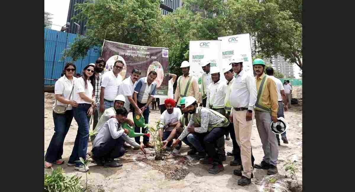 CRC Group Supports Government's 'Ek Ped Maa Ke Naam' Initiative with Plantation Drive at CRC The Flagship 1 CRC Group, Ek Ped Maa Ke Naam, tree plantation drive Noida, Vriksharopan Mahayagya 2026, CRC The Flagship Sector 140A, UPPCB, environmental sustainability Noida, Satish Garg CRC, green urban development India
