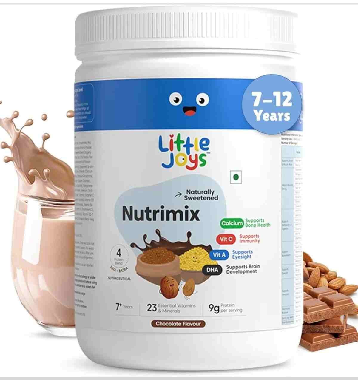 4 No-Refined-Sugar Health Drinks For Kids In India 2 Little Joys Nutrimix 7+ Chocolate