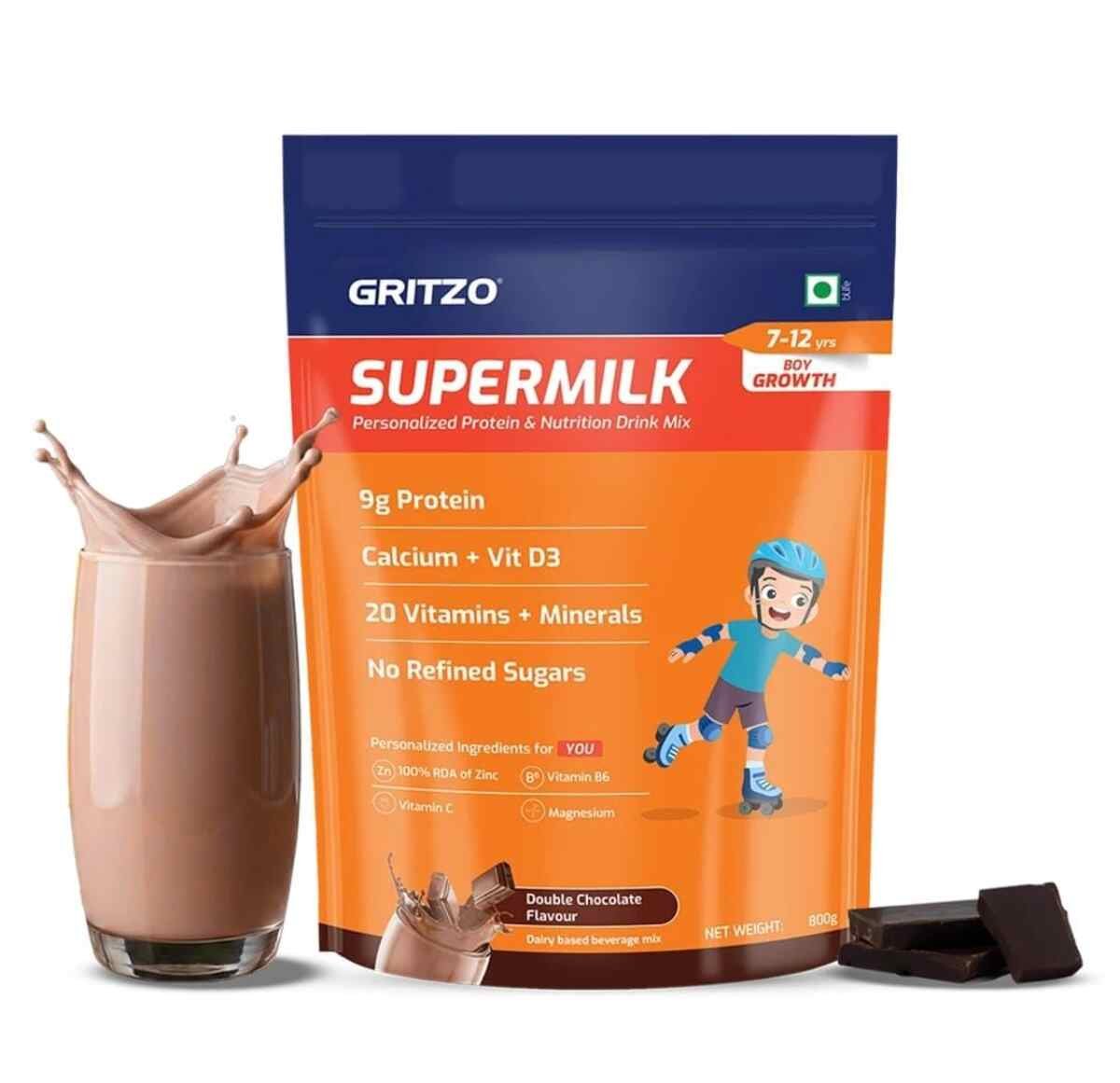 4 No-Refined-Sugar Health Drinks For Kids In India 3 Gritzo SuperMilk Overall Growth